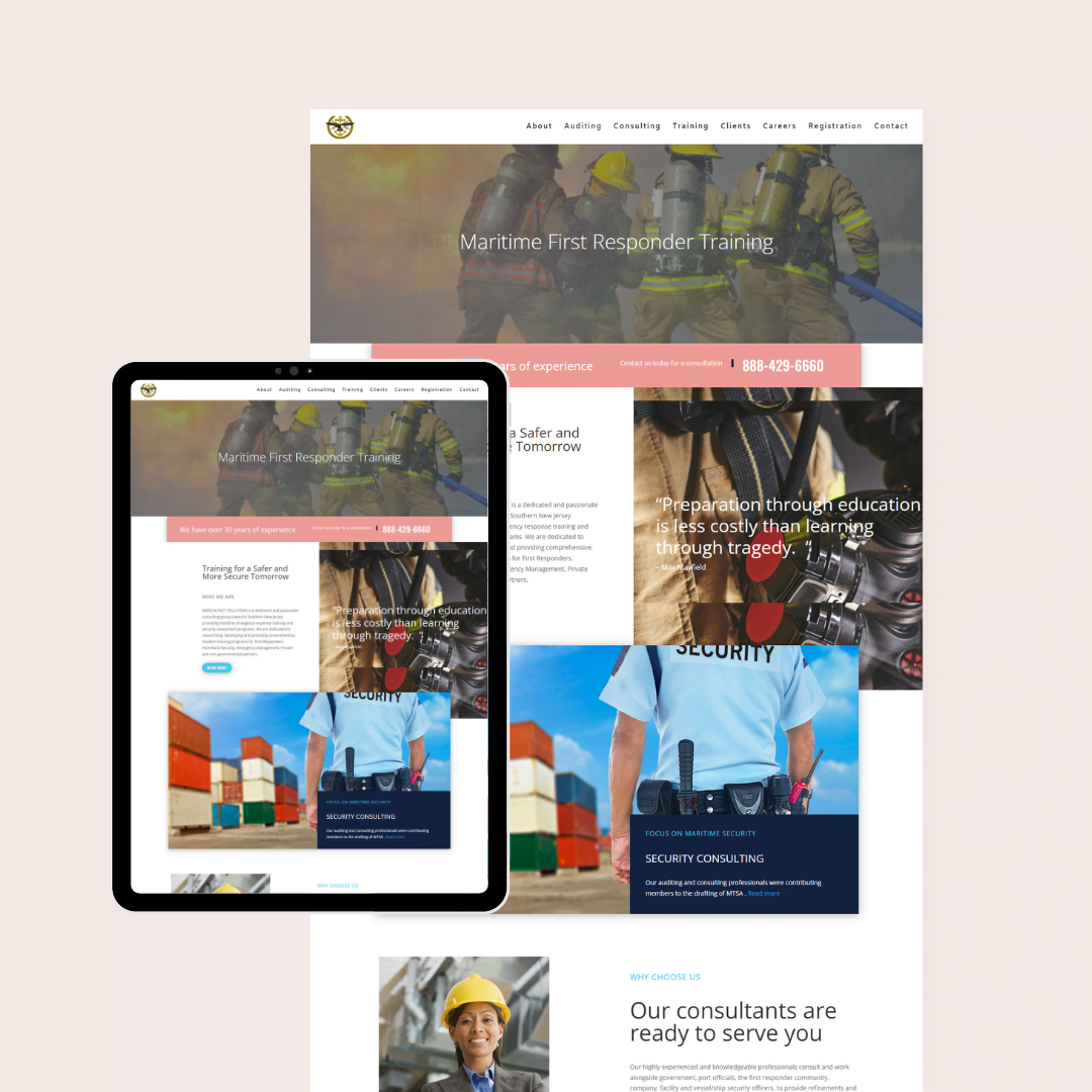 A homepage design for desktop and laptop